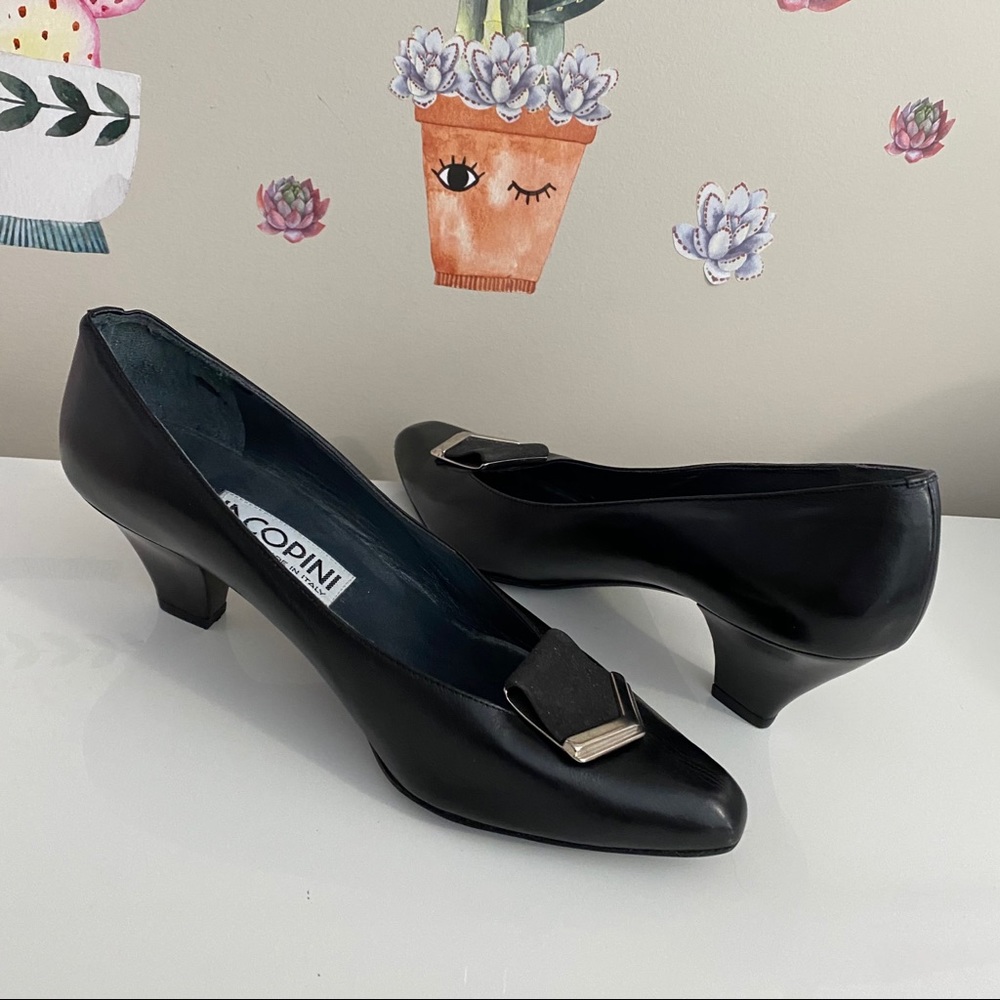 💜4/$20 VINTAGE made in Italy Leather Pumps Heels - Picture 6 of 9